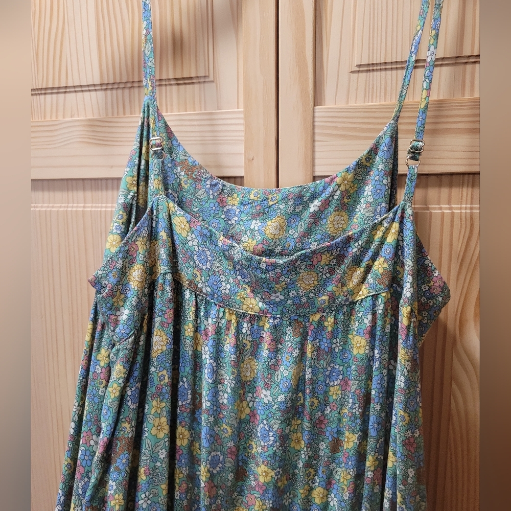 Natural Life Floral Maxi Dress - Green and Yellow - Picture 5 of 7
